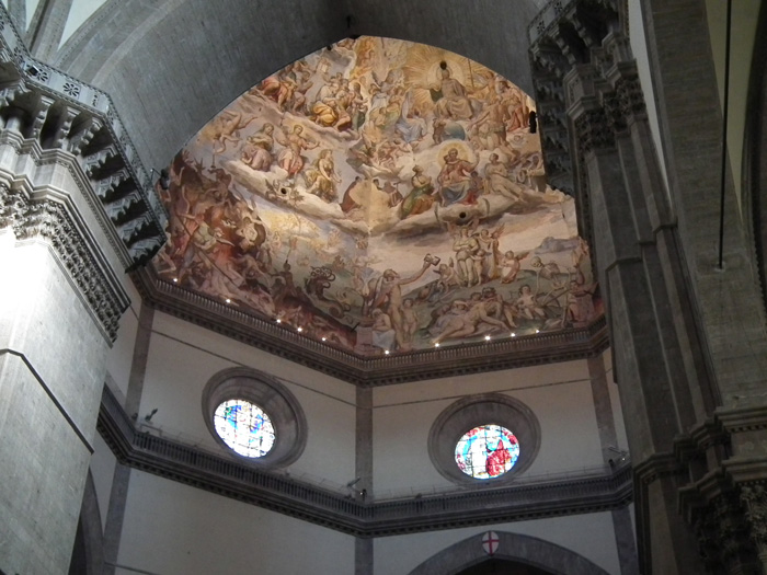Италия, Флоренция, Куполът с известната фреска Страшния съд.
