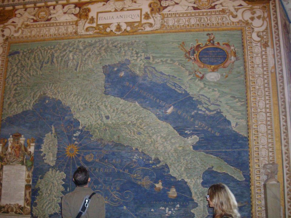 Италия, Ватикана, Удивително точна карта на Италия от 16-ти век
