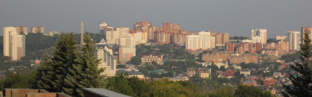 Панорамен поглед към един от новите квартали на Уфа
