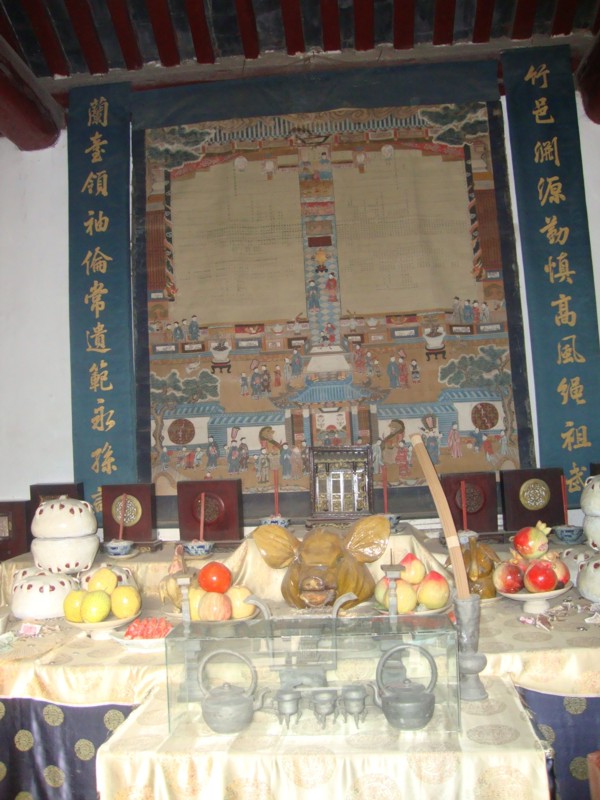 Китай, Олтар в жертвените покои на предците
