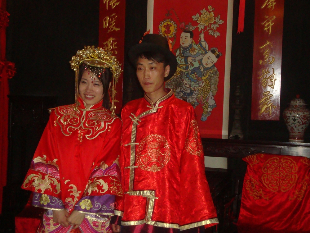 Китай, Младоженци позират
