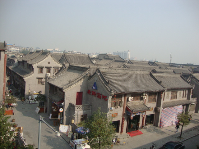 Китай, Сиан, Старият град, гледан от Стената
