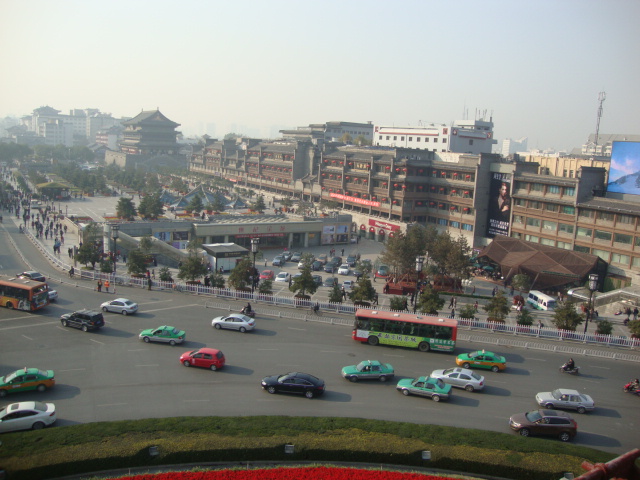 Китай, Сиан, Поглед от кулата
