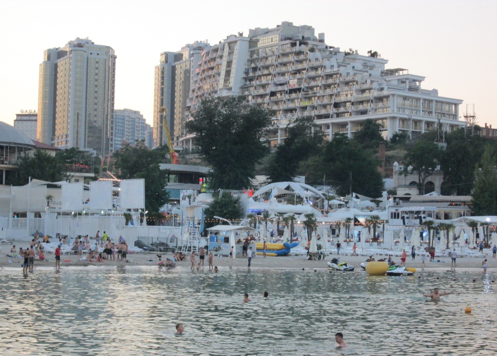 Един от плажовете на Аркадия - курортната зона на Одеса
