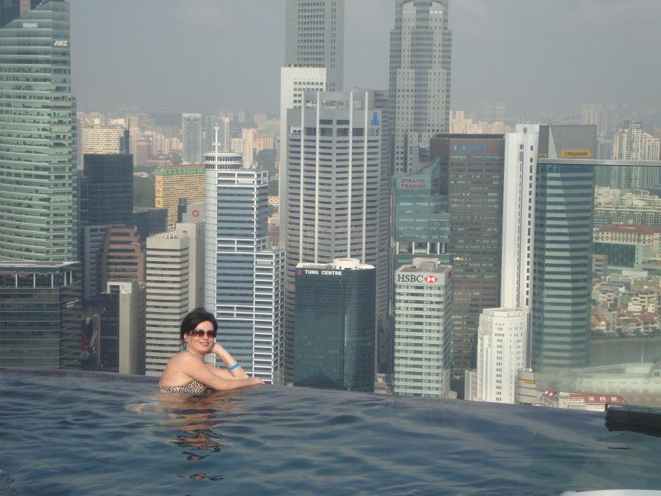 Сингапур, Skypark, басейна и гледката
