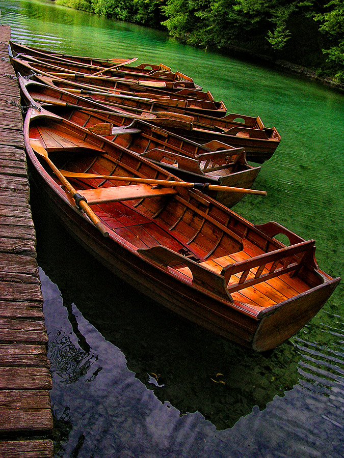 Хърватска, Плитвичките езера, лодки
