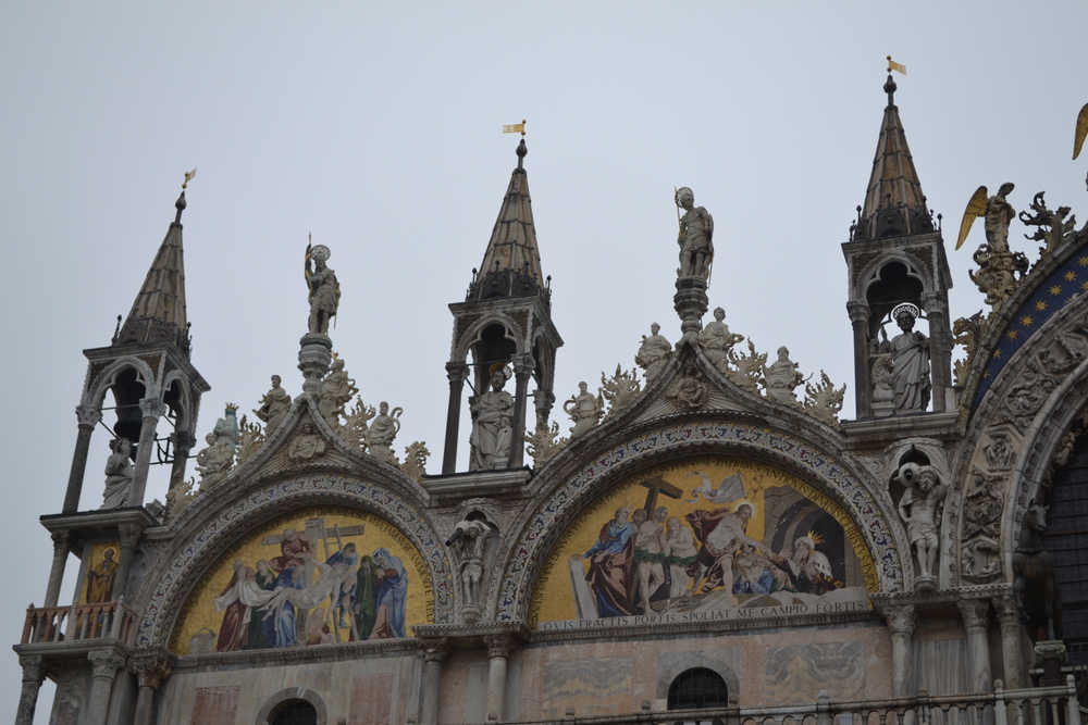 Венеция, Базиликата Сан Марко, детайл от покрива
