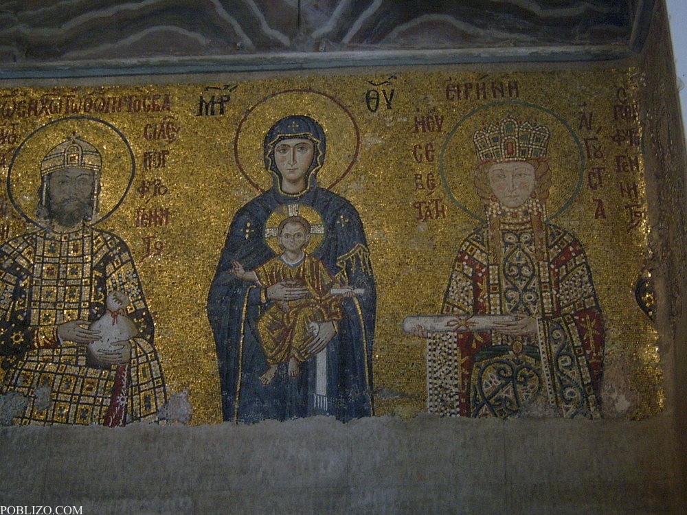 Истанбул,християнски фрески в Света София
