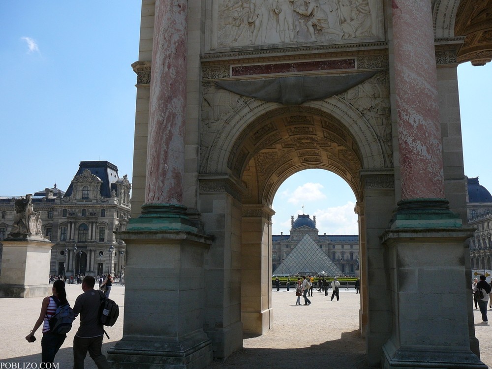 Париж, Изглед от Триумфалната арка към Лувъра
