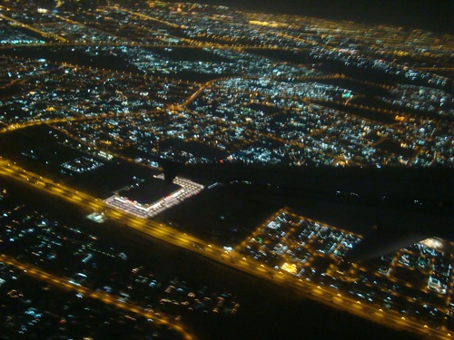 Дубай- гледка от самолета